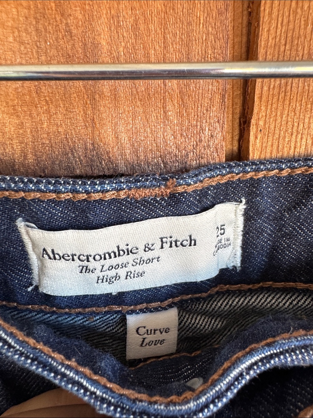 Abercrombie & Fitch Dark Blue Denim Shorts - Picture 2 of 5